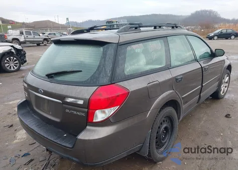 2008 Subaru Outback 2.5I/2.5I L.l. Bean Edition z USA, uszkodzony, nr VIN 4S4BP61C387334683